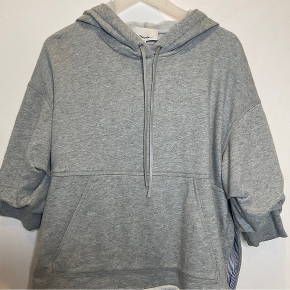 3.1 Phillip Lim French Terry Combo Hoodie Sweatshirt Size Small - Picture 5 of 13
